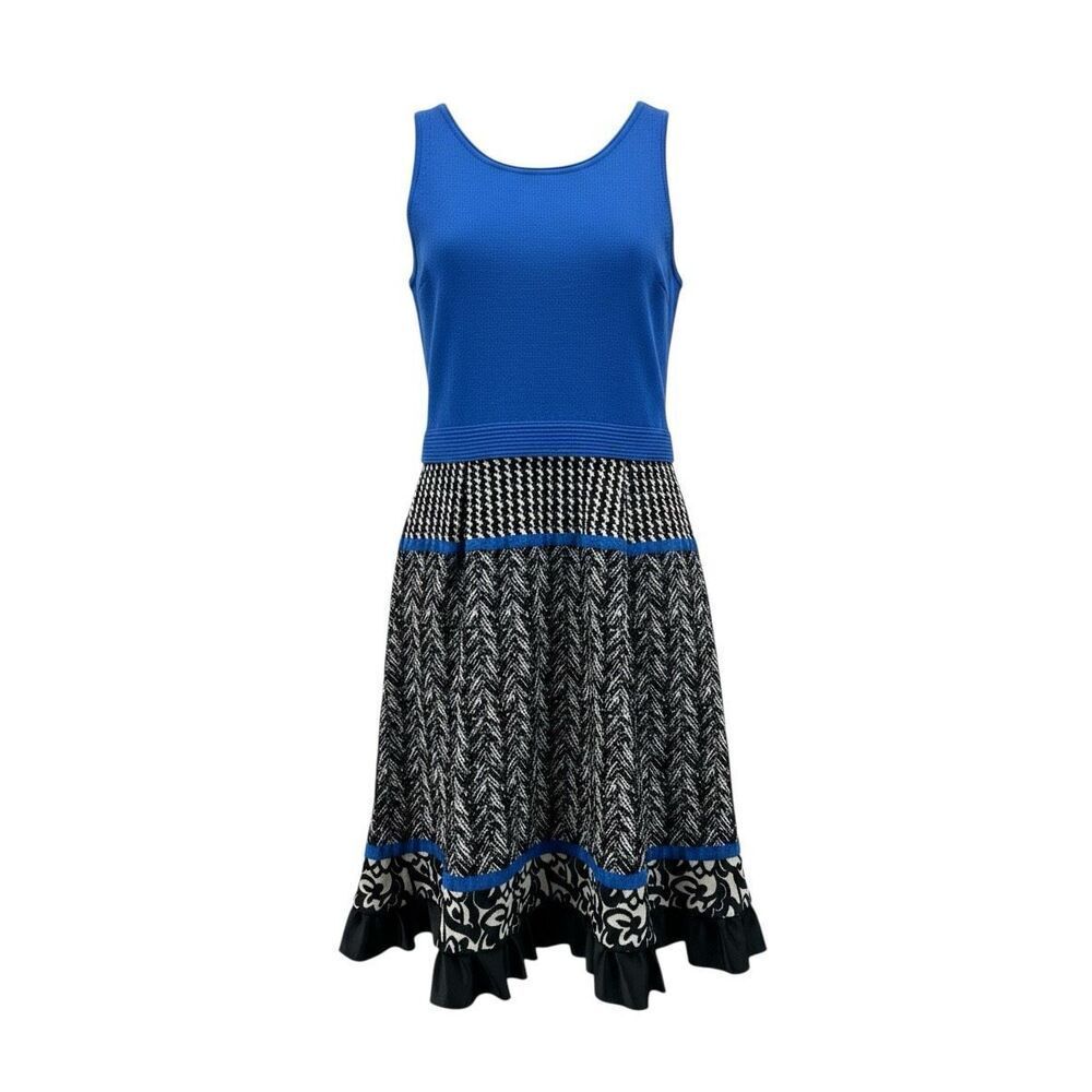 Girls From Savoy Anthropologie Academia Merino Wool Mixed Knit Dress Blue S